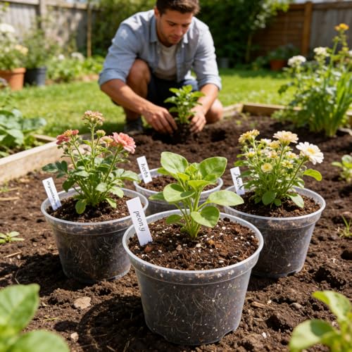 15 Pack 8/6/4 Inch Clear Nursery Pots with Drainage Hole, Transparent Plastic Plant pots, Sturdy Planting Starter Pots for Seedlings Herbs Flowers Vegetable (Clear-15P) (Clear / Mix 4/6/8 Inch 15 Pack)
