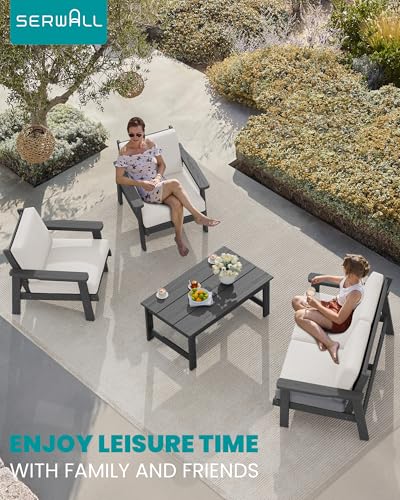4 Piece HDPE Outdoor Furniture Set (4 Count)