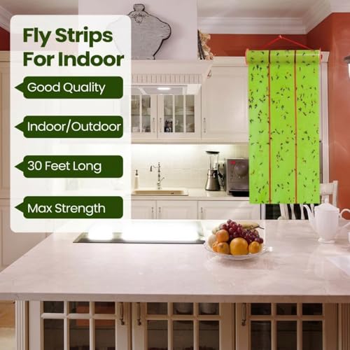 3 Pcs Giant Flypaper Fly Traps (Fluorescent Green)