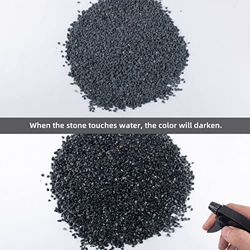18lb Black Cactus Pea Gravel Rocks (18LB / Black Galaxy)