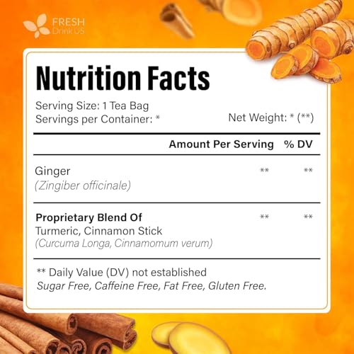 Premium Turmeric Ginger Cinnamon Tea (135 Count)