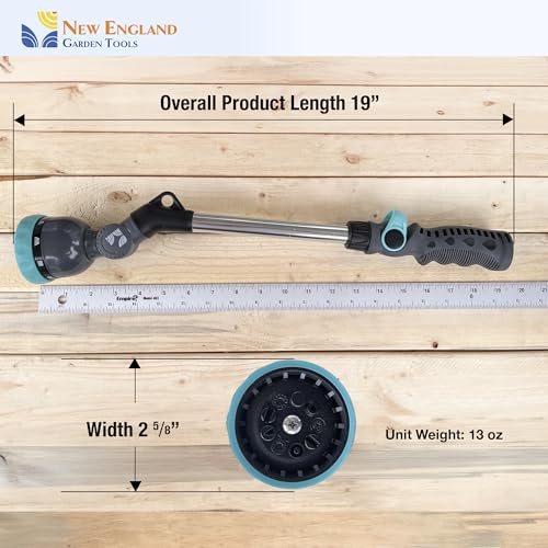 18 Inch Heavy Duty Metal Watering Wand with 9 Spray Patterns 600001 (18 Inch - 9 Pattern)