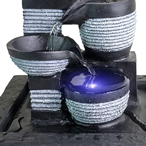 Tabletop Waterfall Fountain (White Clay Pot)