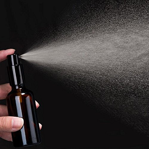 Black Glass Spray Bottles 1oz (6 Count)
