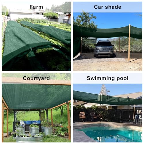 Shade Cloth for Garden (10FTx14FT / 55% Shade-Dark Green)