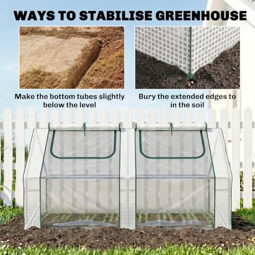 6' x 3' x 3' Portable Greenhouse with 2 PE (Clear / 6' x 3' x 3')