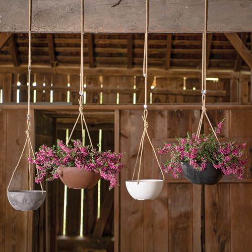 Self Watering Hanging Planter for Indoor or Outdoor Plants (White / 10")