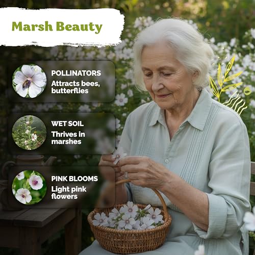 250 Marsh Mallow Heirloom Flower Seeds for Planting
