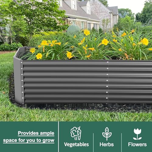 6×3×2 ft Galvanized Raised Garden Bed Kit