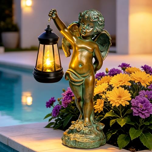 Solar Angel Garden Statues (Angel Boy)