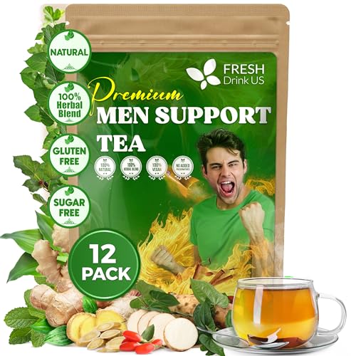 12 Packs of Premium Herbal Men Support Tea (12 Tea Bags)