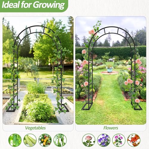 Arch Trellis for Climbing Plants Outdoor (94.5"(H)*55"(L)*7.7"(W))