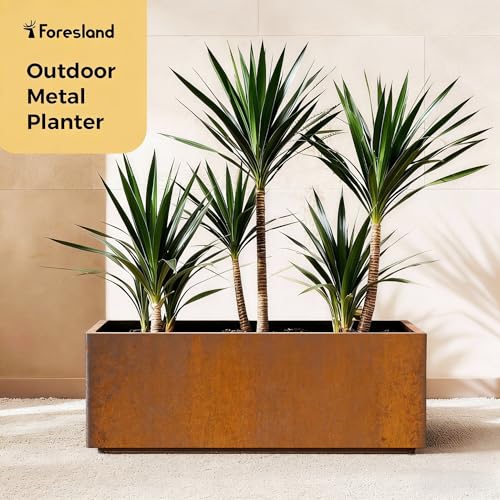 Corten Steel Style Planter Box 40Wx12Dx16H (40Wx12Dx16H / Rust)