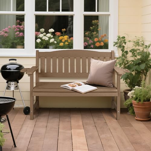 2 Person HIPS Outdoor Benches (1 Pack / Brown)