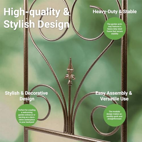 Metal Garden Arbor (Copper-Flat Top)