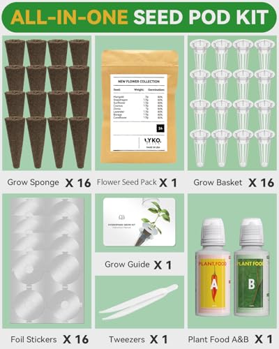 Vibrant Flower Seed Pod Kit Compatible with Gardencube (16-pods / Vibrant Flower)