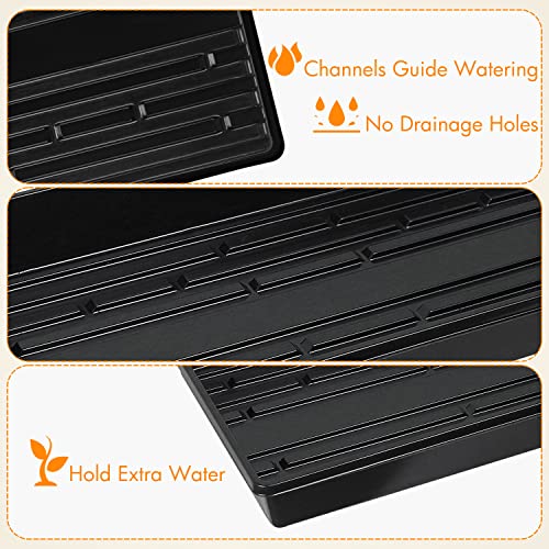 10 Pack Seed Trays Reusable Plant Grow Trays No Drain Holes (10 Count)