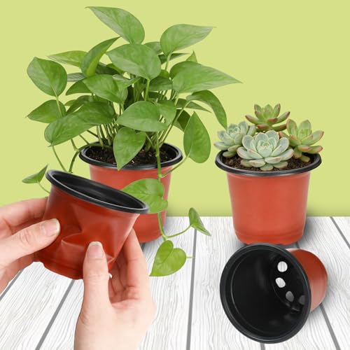 110 Pcs 3.5 Inches Plastic Plant Pots (3.5 Inch)