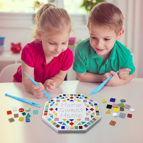 24 Pcs Stepping Stone Mold DIY Craft Kit for Garden (Octagon / 10 Inch)