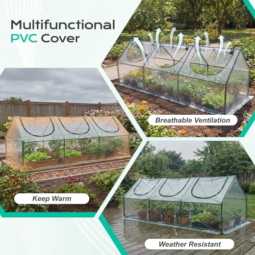 9x3x3 FT Mini Greenhouse with Roll (Transparent / 9x3x3 FT)