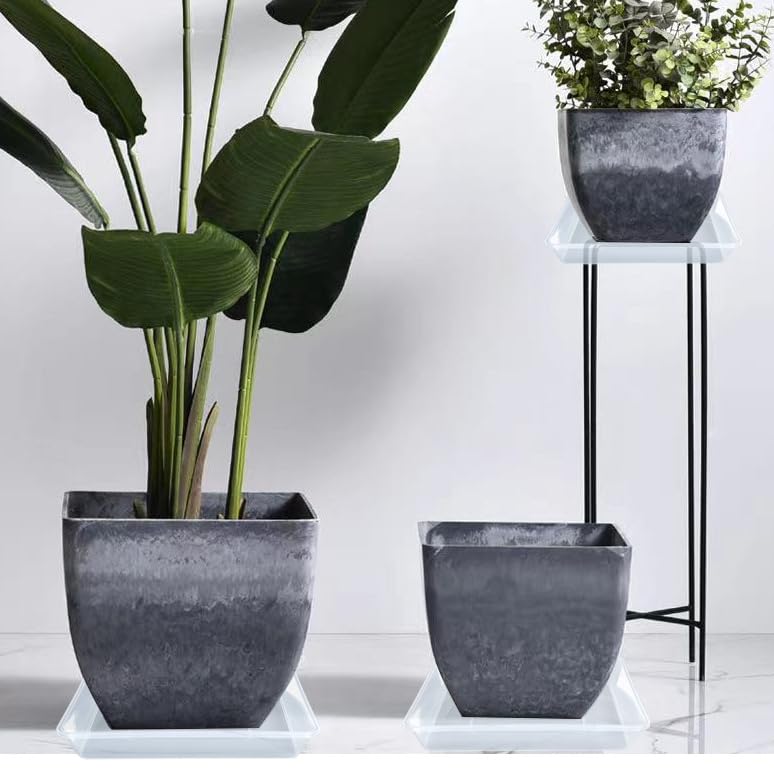 Square Plant Saucer 14 Inch 2 Pack