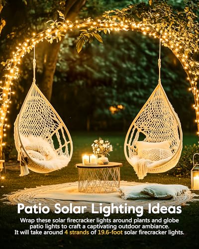 240 LED Solar Fairy Lights Outdoor Waterproof IP65 (Warm White / 19.6Ft)