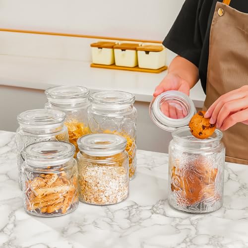 Glass Storage Containers With Lids (32oz Bigonia)