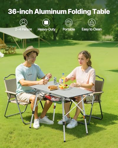 Folding Camping Table (Silver)