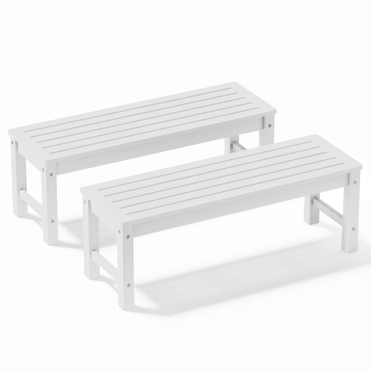 47" Backless Outdoor Bench for 2 (2 Count)