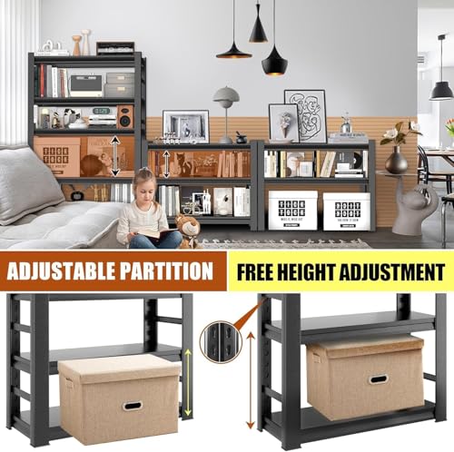 Book Shelf Metal Book Shelf (4-Tier 54''Hx16''Wx12''D)
