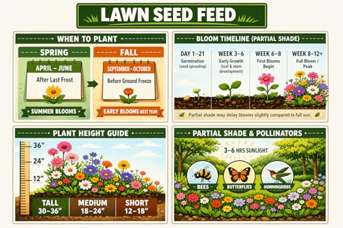 Partial Shade Wildflower Mix Seed (1 Pound)