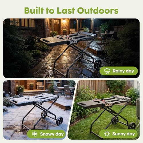 Foldable Grill Stand for Weber Q1200 Blackstone 17"&22" Griddle (26 IN.)