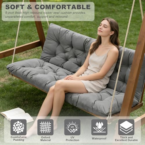 Porch Swing Cushions (Light Gray / 40x 40 inches)