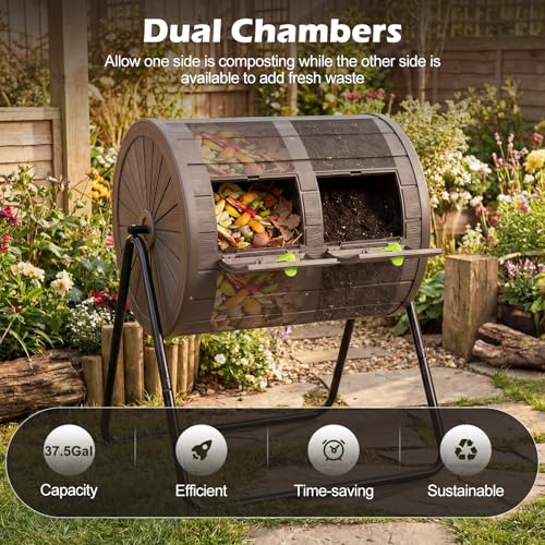 Compost Tumbler (Coffee / 37.5 Gallon)