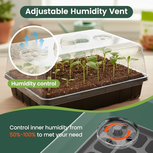 5 Pack 5" High Humidity Domes for SOLIGT 14*10.8*2.3" Seed Starting Trays (5 domes for 1014 trays)
