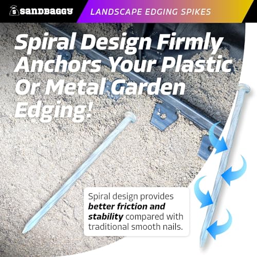 6 Inch Galvanized Landscape Edging Spikes (400 Count)