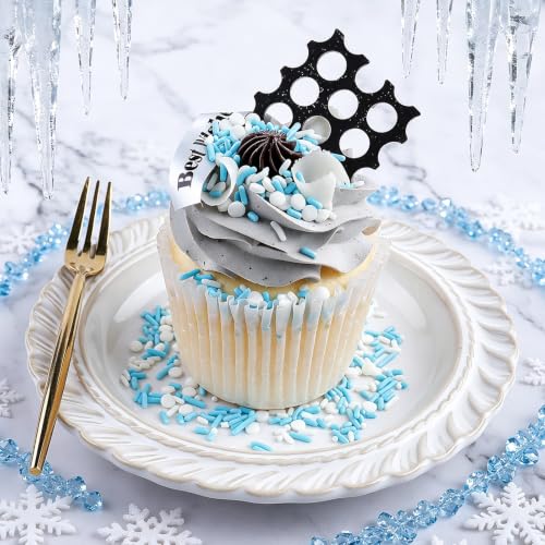 Winter Blue Sprinkles Edible for Baking (Blue & White)