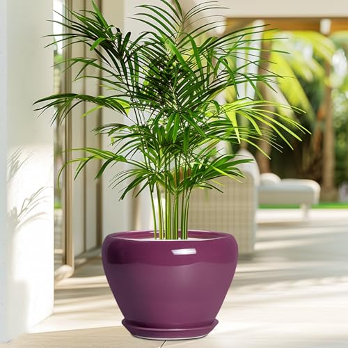 Ceramic Planter (8 Inch / Purple)
