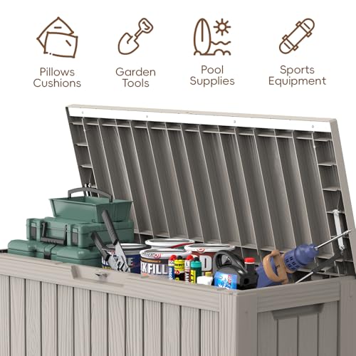 Outdoor Storage Box (Grey / 90 Gallon)