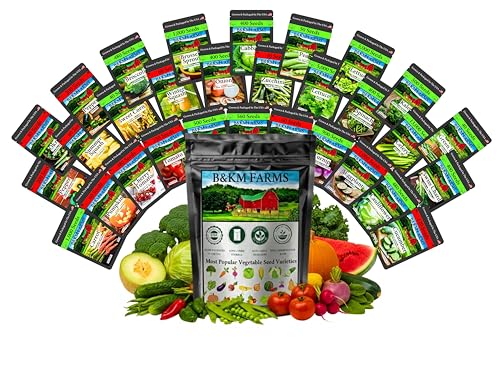 30 Variety Culinary Herb & Vegetable Seed Collection (30 Seed Packets: Beginner Friendly Varieties)