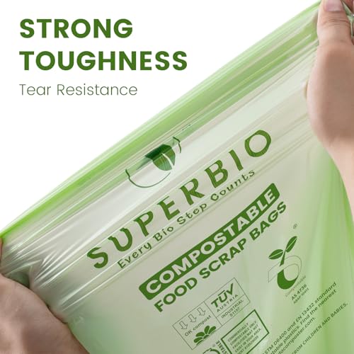13 Gallon Handle Tie Compostable Food Waste Bags (60 Count)