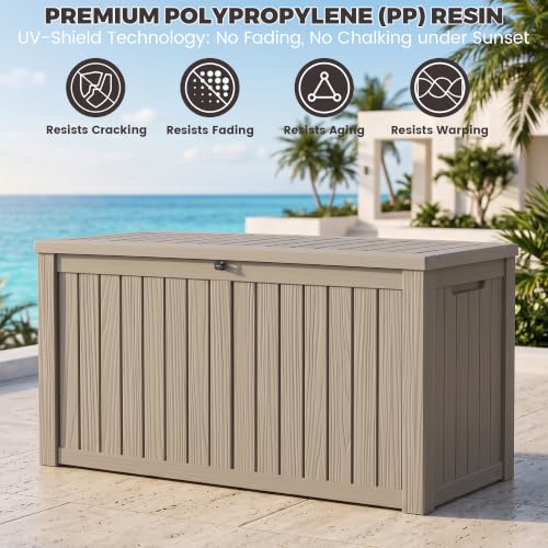 Outdoor Storage Box (Grey / 180 Gallon 3.1 XL)
