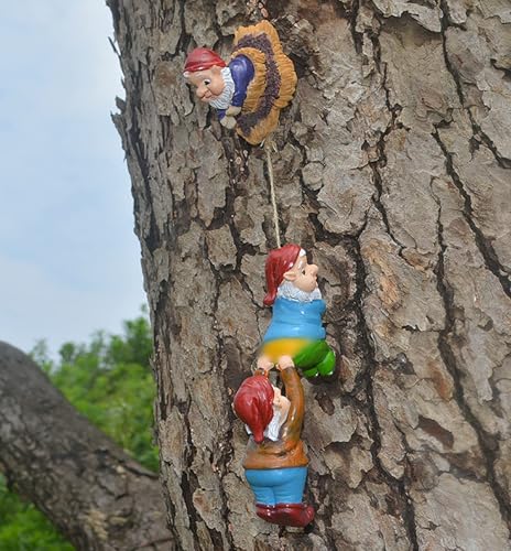 Climbing Rope Gnomes Garden Statue (3 Count)