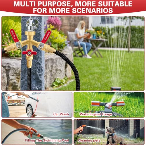 High Flow 3 Way Hose Splitter (3WAY Hose Splitter-Brass)