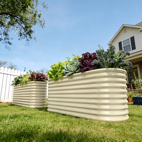4Pcs 8x2x2.5 ft Galvanized Raised Garden Bed (Green / 8x2x2.5ft)