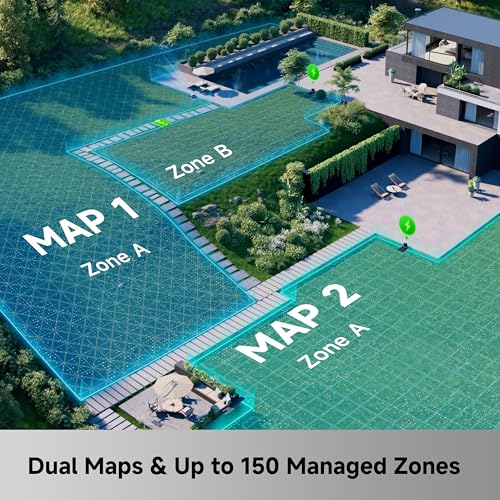 LiDAX Ultra 2000 AWD Robot Lawn Mower Wire Free RTK Free for up to 0.5 Acre*Dual Maps (2000 AWD: Mows up to 0.5acre)