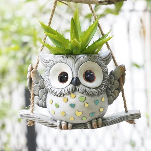 Swing Owl Hanging Planters for Indoor Plants