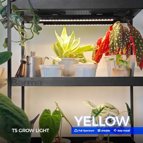 Grow Lights for Indoor Plant (Yellow / 1ft-black Cover)