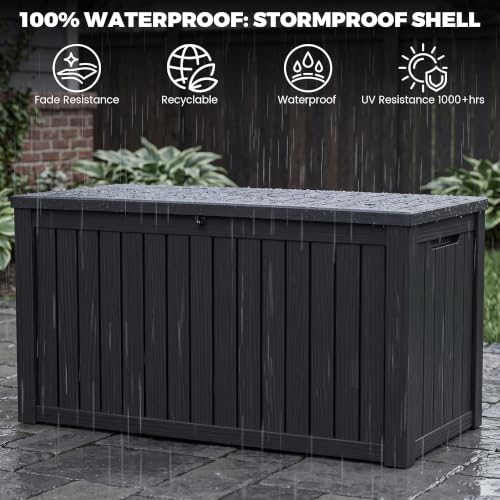 Outdoor Storage Box (Black / 180 Gallon 3.1 XL)