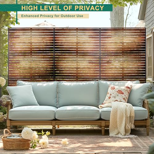 72" H47" W Metal Outdoor Privacy Screen (Gradient Brown / 72" H×47" W)